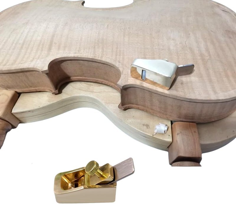 YoungMonic 4/4-1/4 Violin Making tools flat bottom Brass Planes Thumb Planer Hand luthier Woodworking Tool - Image 1
